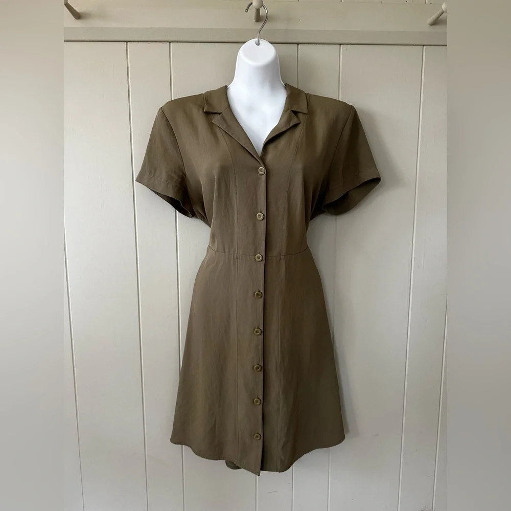Everlane Army Green Midi Dress - Picture 3 of 8